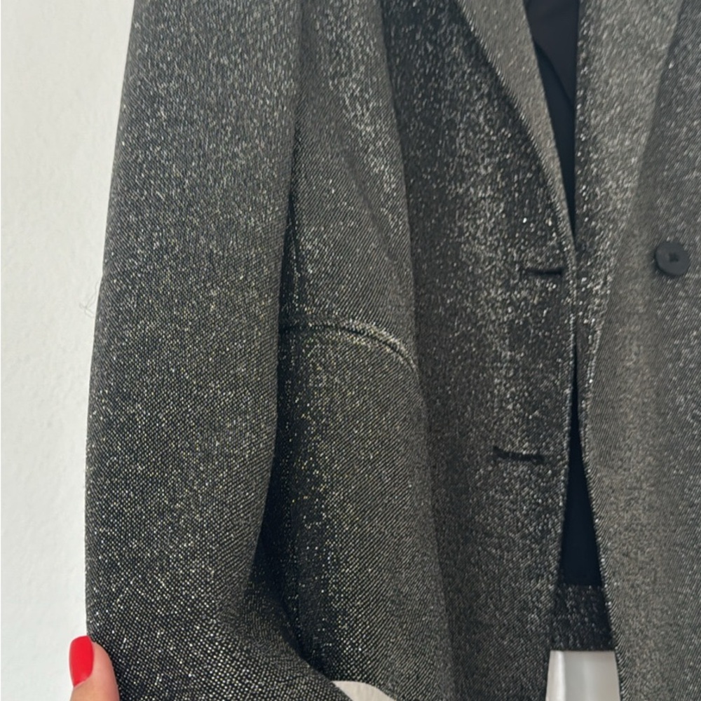 Diane Von Furstenberg Black and Silver Blazer